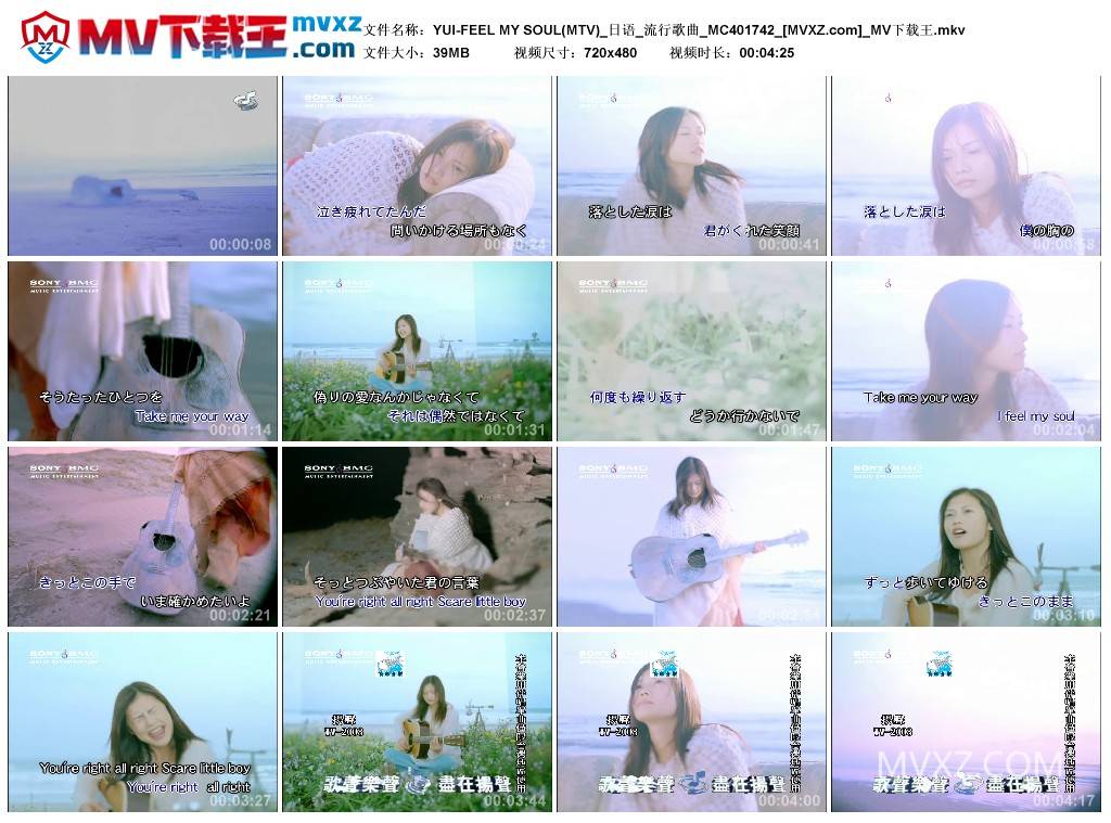 YUI-FEEL MY SOUL(MTV)_日语_流行歌曲_MC401742